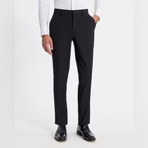 EXPRESS | Slim Black Wool-Blend Washable Modern Tech Suit Pant| 34x30
